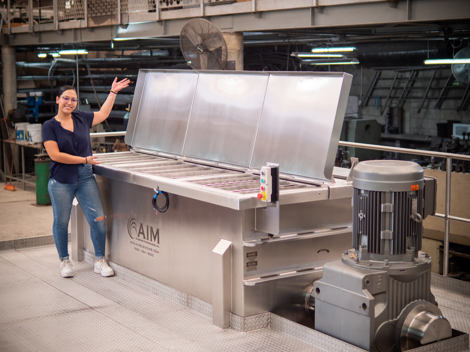 Girl Showcasing the Equipment